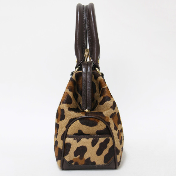 Celine Bag Handbag Brown Leopard Boogie Bag Harako Macadam Vintage - Picture 2 of 10